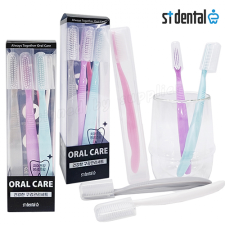 오랄케어 큐빅 왕헤더캡 5p 14호 미세모칫솔 선물세트 #3