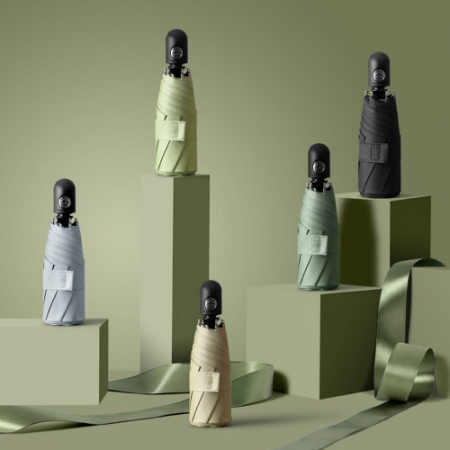 CH458 에코라이프 내츄럴 컬러 초경량 미니 완전자동 양산 5단우산 #2