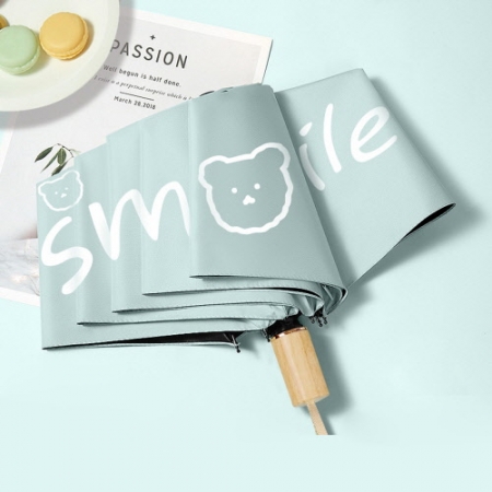 CH444 에코라이프 스마일베어 고급 수동양산 3단우산 #2