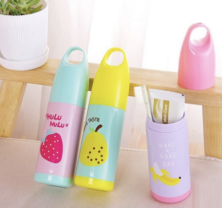 밀리어스 과일 캐릭터 칫솔통 휴대용 여행용어린이집 캐릭터 칫솔 치약 통 케이스 #3
