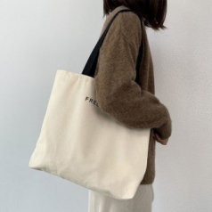 EL 싱글 숄더 캔버스 에코백 CHH398