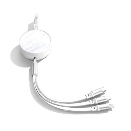 CH502 아트텍 마블 원터치 줄조절 핸드폰 USB 3in1 충전케이블 #2