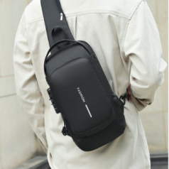 슬링백 도난방지 크로스백 잠금장치+USB케이블