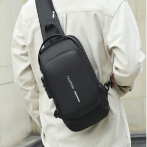 슬링백 도난방지 크로스백 잠금장치+USB케이블