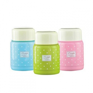 땡땡이 보온보냉 휴대용 죽통SET 350ml (파우치+죽통+스푼)