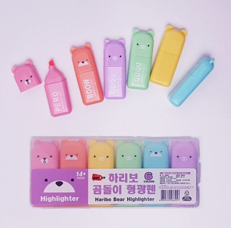 하리보 곰돌이 형광펜세트, 캐릭터형광펜 필기구세트, 신학기선물 #2