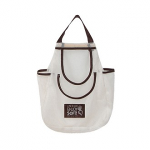 CI261 에코라이프 매쉬원단 벽걸이형 시장가방 더블 사이드포켓