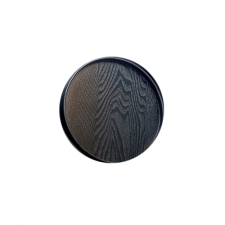 EL 블랙 라운드 목재쟁반(33) CIH056 #2