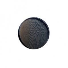 EL 블랙 라운드 목재쟁반(33) CIH056