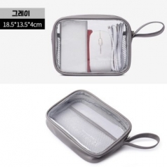 CH910 에코라이프 오리엔틱 PU 투명 대용량 다용도파우치