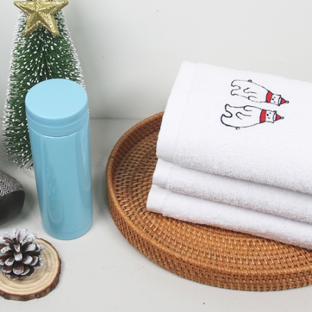 송월 스페셜 기프트세트(스노우 타올 120g 3p + 로하스 스텐빨대컵 500ml) #3