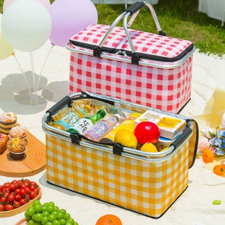 체크 런치박스 보냉 보온 도시락 가방 도시락통 보냉백 아이스박스 쿨러백 캠핑 #2