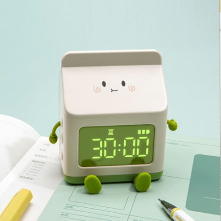 넥스원 우유팩 무소음 LED 탁상 알람시계 3 color, XR-MM-C2302 #3