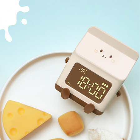 넥스원 우유팩 무소음 LED 탁상 알람시계 3 color, XR-MM-C2302 #2