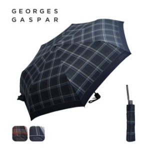 GG 가스파 3단 타탄체크 패턴 수동 우산