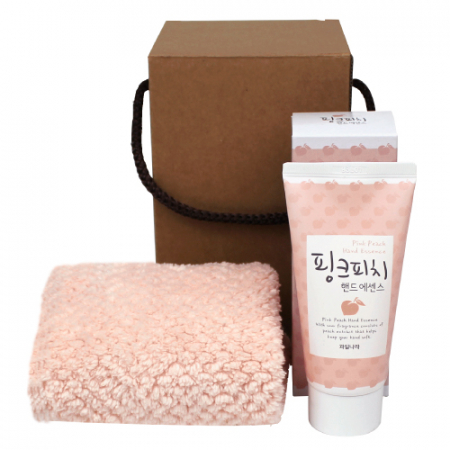 핑크피치 핸드에센스 80g+핸드 고리타올 세트 #2