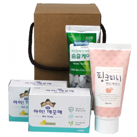 과일나라 핸드에센스 80g+시스테마 치약 120g+ 아이깨끗해 비누 2p 세트 #2