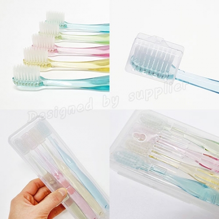 치과용 크리스탈캡 슬림모 칫솔 4p세트 여행용세트 구강용품 #5