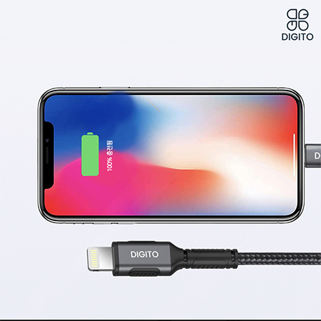 디지토 20W 아이폰 애플 아이패드 라이트닝 8핀 초고속 충전 데이터 케이블 1.5m #3