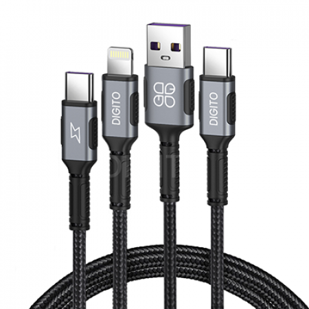 디지토 3in1 멀티 아이폰 8핀 C타입 고속 충전 케이블 DT-3IN115M #2