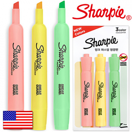 샤피 파스텔 탱크 형광펜 3P세트 #2