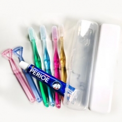 투명 이중 미세모 칫솔 세트 1 //국산