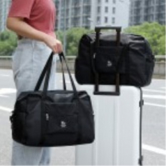 블랙 캐리어 보조가방 여행용보스턴백 천 여행접이식 보스턴 가방 보조백 숄더백