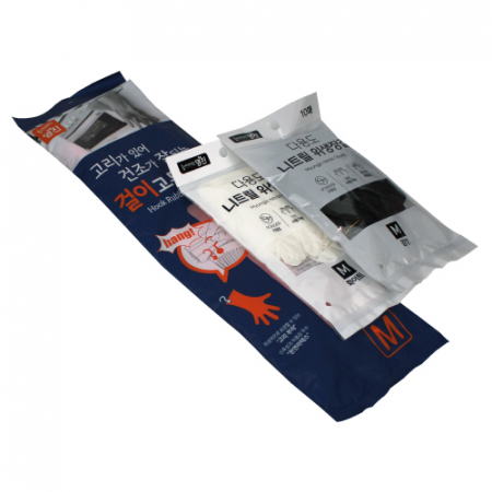 니트릴 장갑 2종(검정, 흰색)+고무장갑 #2