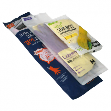 다기능 고무장갑 3종 세트 (걸이 고무장갑+투톤 고무장갑+면코팅 고무장갑) #2