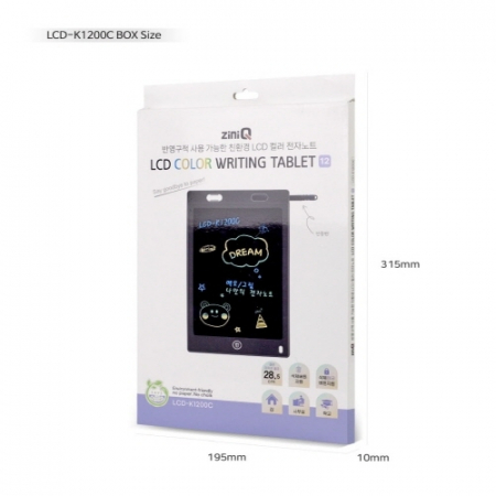 지니큐 12인치 전자노트 칼라글씨 메모장 낙서장 그림판 드로잉패드 LCD-K1200C #5