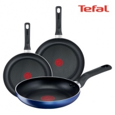 테팔 PTFE 미드나잇 블루 3종세트 (프라이팬 24cm + 26cm + 28cm)