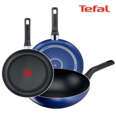 테팔 PTFE 미드나잇 블루 3종세트 (프라이팬 24cm + 28cm + 볶음팬 28cm)