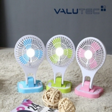 벨류텍 미니 선풍기 VF-003, 리튬밧데리 충전용 LED라이트 미니 선풍기 #2