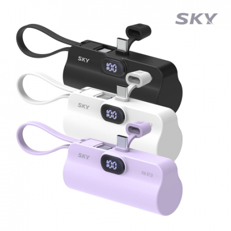 스카이 필 X13 LED 도킹형 일체형 미니 보조배터리 C타입, C타입 케이블 스탠드 휴대용 #2