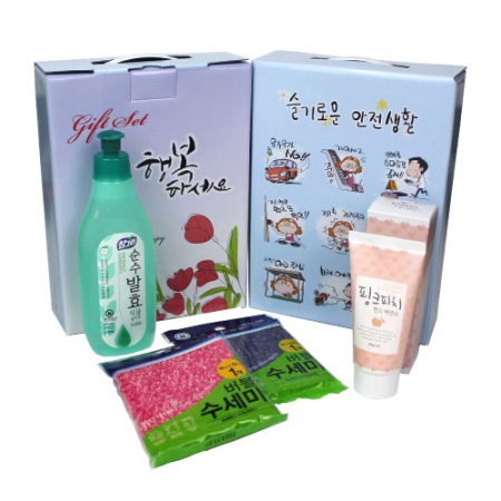 참그린 주방세제+과일나라 핸드에센스+크린랩 버블수세미 세트 #2