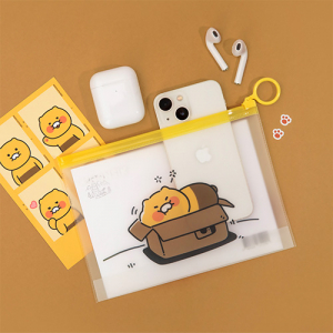 캐릭터 반투명 납작 파우치