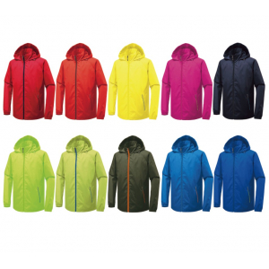 경량 아웃도어 바람막이 미들넥 지퍼배색 칼라 로고인쇄 10종