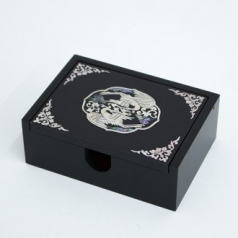 아름누리 심플 블랙 쌍학명함함