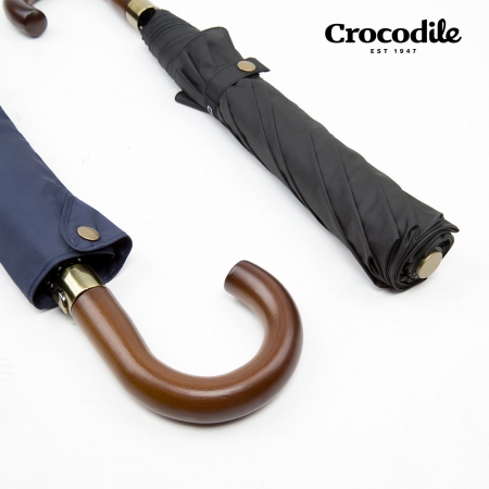 크로커다일 2단 우드 곡자 우산 #3