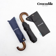 크로커다일 3단 우드 곡자 수동우산