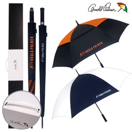아놀드파마 75자동 이중 방풍 블랙 오렌지 우산+75자동 골프 WN 장우산세트 #2