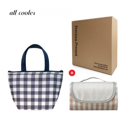 체크 보냉백 + 피크닉 매트 세트 #4