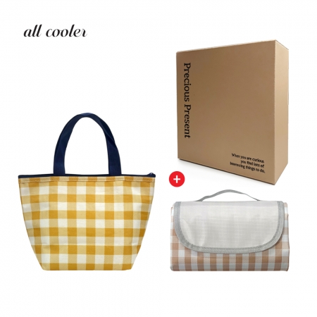 체크 보냉백 + 피크닉 매트 세트 #3