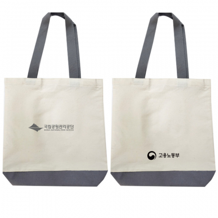 웨빙끈 그레이 배색 36CM 두꺼운에코백 #3