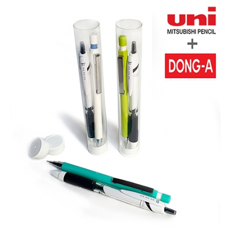 제트스트림 볼펜(0.5mm)+동아 제트샤프 (0.5mm) 원통 케이스 세트 #2