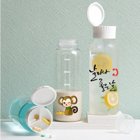 오보틀 1리터 대용량 알약 쉐이커 트라이탄 보틀 1000ml // 풀칼라 가능 #2