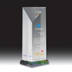 [트라포] 투명 사각기둥 감사패 TR119A 50*50 받침