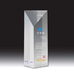 [트라포] 투명 사각기둥 감사패 TR119B 60*60