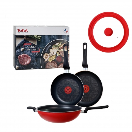 테팔 쿡라이트 프라이팬 20cm+프라이팬 24cm+궁중팬 30cm+멀티뚜껑(레드), 꾸준히 잘 나가는 프리미엄 프라이팬 #2