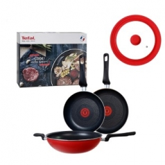 테팔 쿡라이트 프라이팬 20cm+프라이팬 24cm+궁중팬 30cm+멀티뚜껑(레드), 꾸준히 잘 나가는 프리미엄 프라이팬